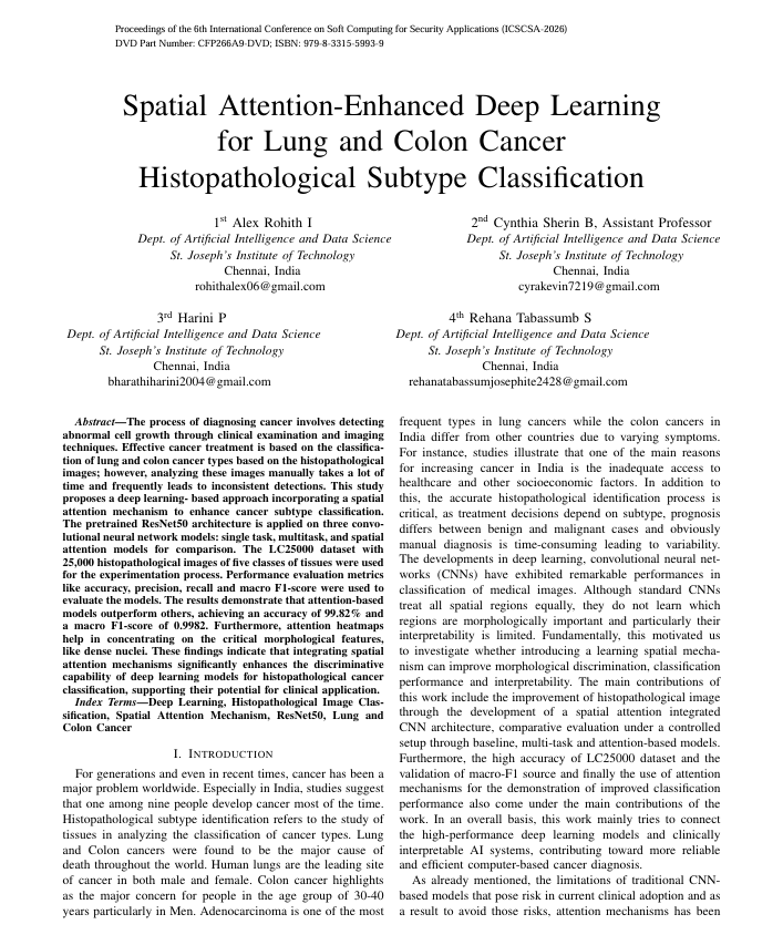 First page of spatial attention-enhanced histopathology paper